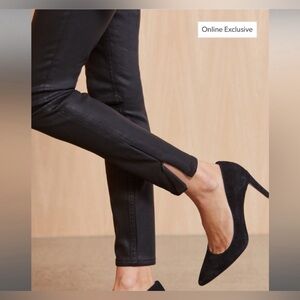 COPY - Hudson centerfold extra high rise black shine denim 27